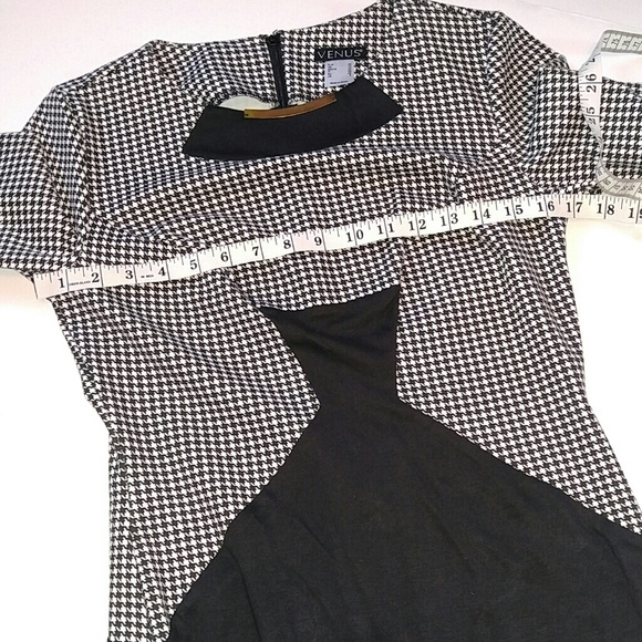 Venus Houndstooth Long Sleeve Dress 8 - Picture 5 of 12